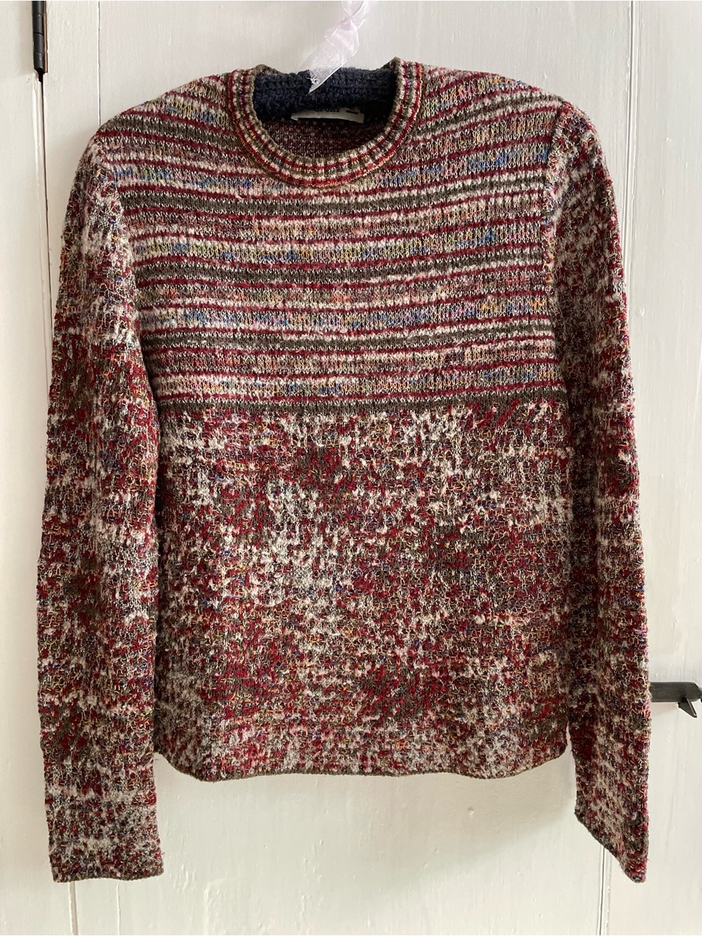 Vintage Missoni Sport Womens Wool Blend Signature Abstract Stripe Knit 90's S